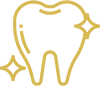 Tooth with sparkles icon