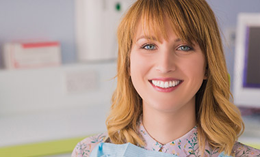 Woman with bright white smile