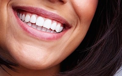 Closeup of healthy teeth and gums