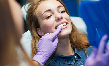 Patient receiving dental care