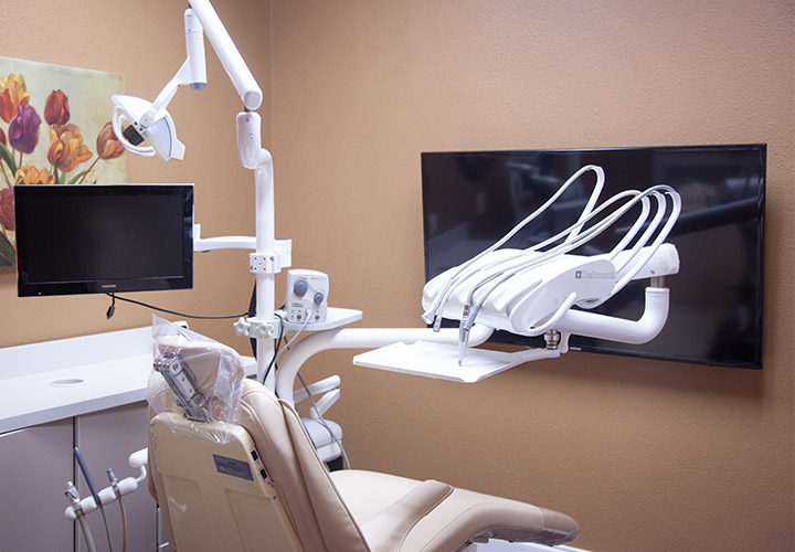 Dental exam chair