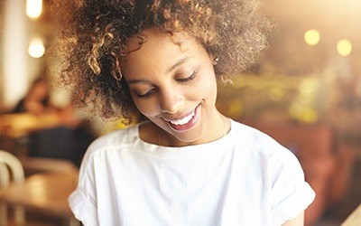 Woman with beautiful smile